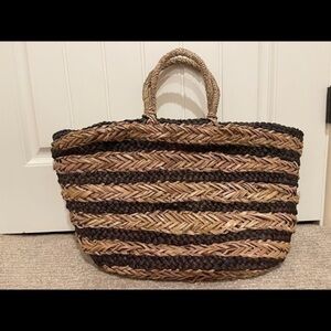 Terrain Sea Grass Stripe Tote. NWT